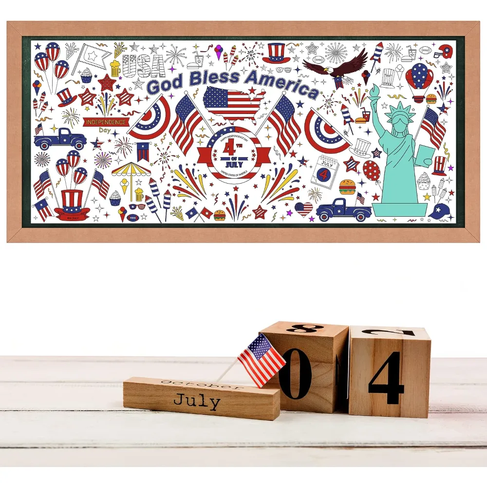 OHOME 4th of July Giant Coloring Poster/Tablecloth-4th of July, view 4