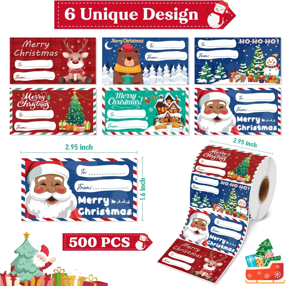 OHOME 500 PCS Christmas Gift Tags, view 2