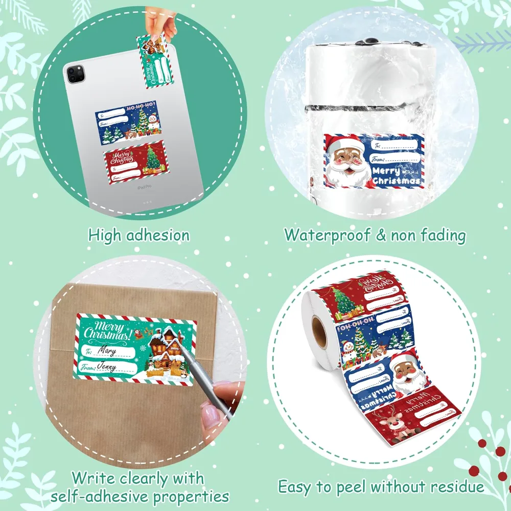 OHOME 500 PCS Christmas Gift Tags, view 3