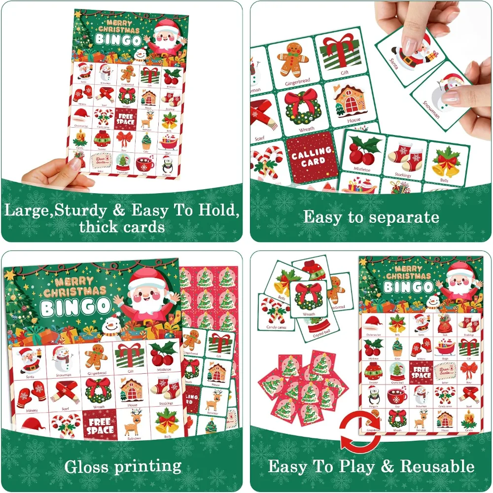 OHOME 500 PCS Christmas Gift Tags with Christmas Bingo, view 5
