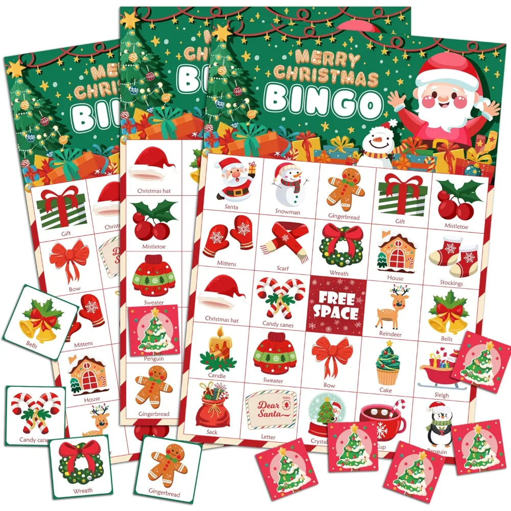 OHOME 500 PCS Christmas Gift Tags with Christmas Bingo