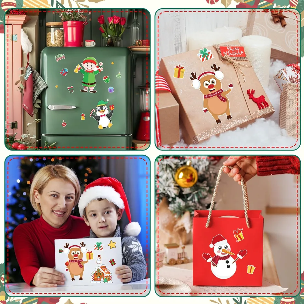 OHOME 500 PCS Christmas Gift Tags with Christmas Stickers, view 5