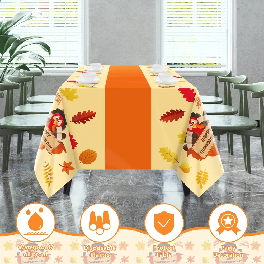 OHOME 6 Pack Thanksgiving Tablecloth, view 4