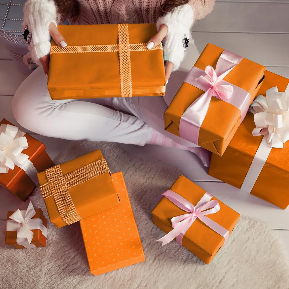 Orange Tissue Paper 100 Sheets Fall Decorations for Home, view 5