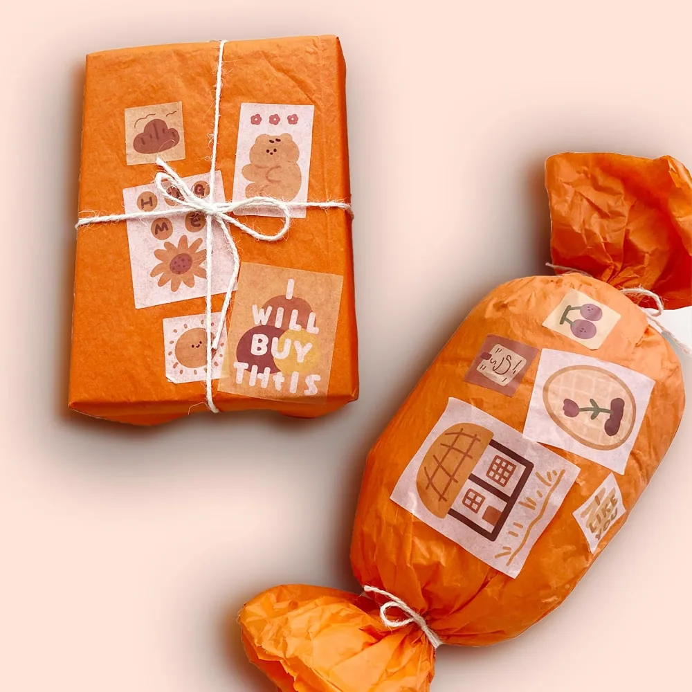 Orange Tissue Paper 100 Sheets Fall Decorations for Home, view 6
