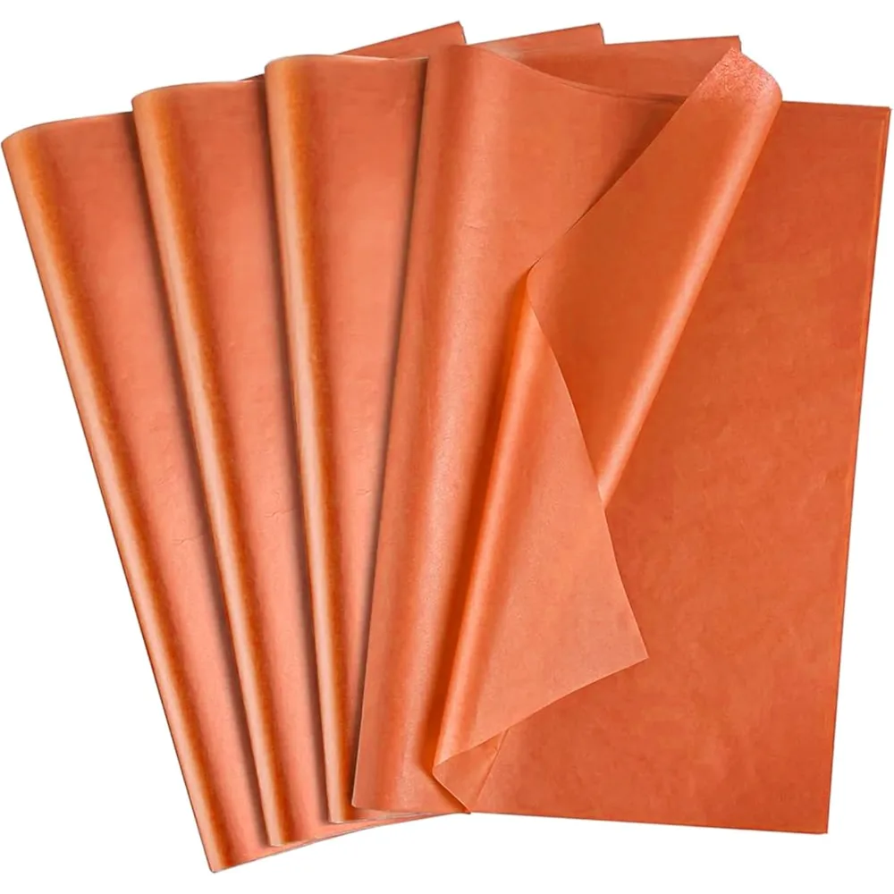 Orange Tissue Paper 100 Sheets Fall Decorations for Home