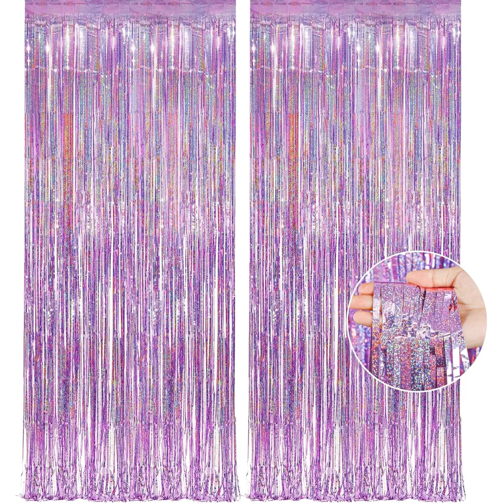 Pink Tinsel Curtain Party Backdrop Streamers