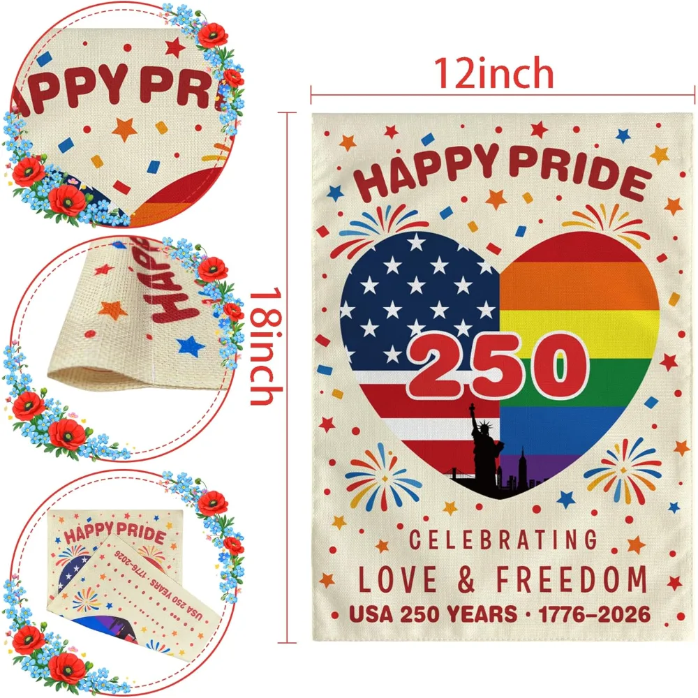 Pride Decorations 4th of July Garden Flag, view 2