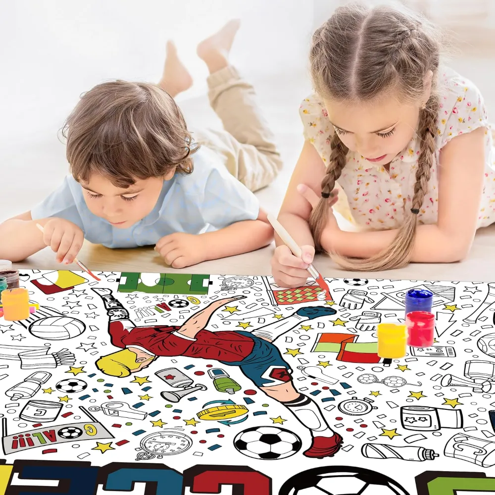 Soccer Giant Coloring Poster/Tablecloth, view 4