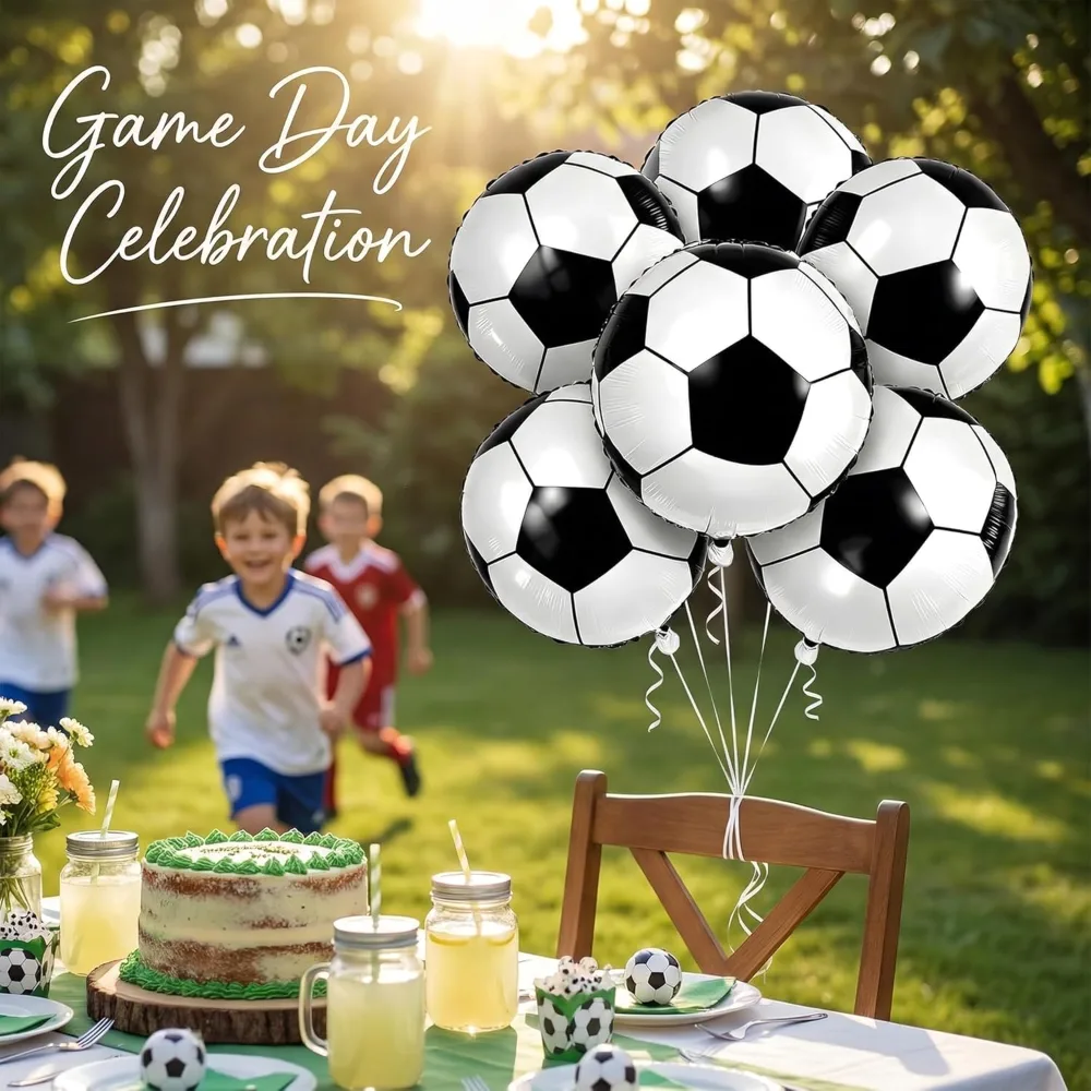 Soccer Party Decorations 18 Inch Soccer Balloons for Soccer, view 3