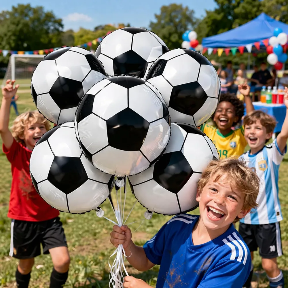 Soccer Party Decorations 18 Inch Soccer Balloons for Soccer, view 4
