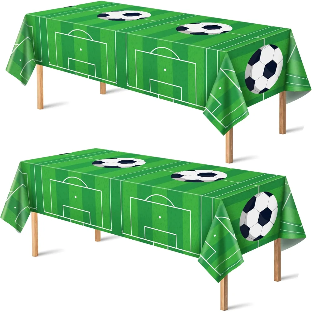 Soccer Party Decorations 2 PCS Soccer Tablecloth