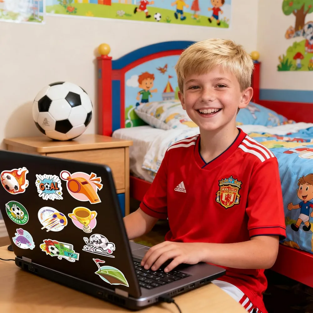 Soccer Party Favors 100 PCS Soccer Stickers for Kids, view 4