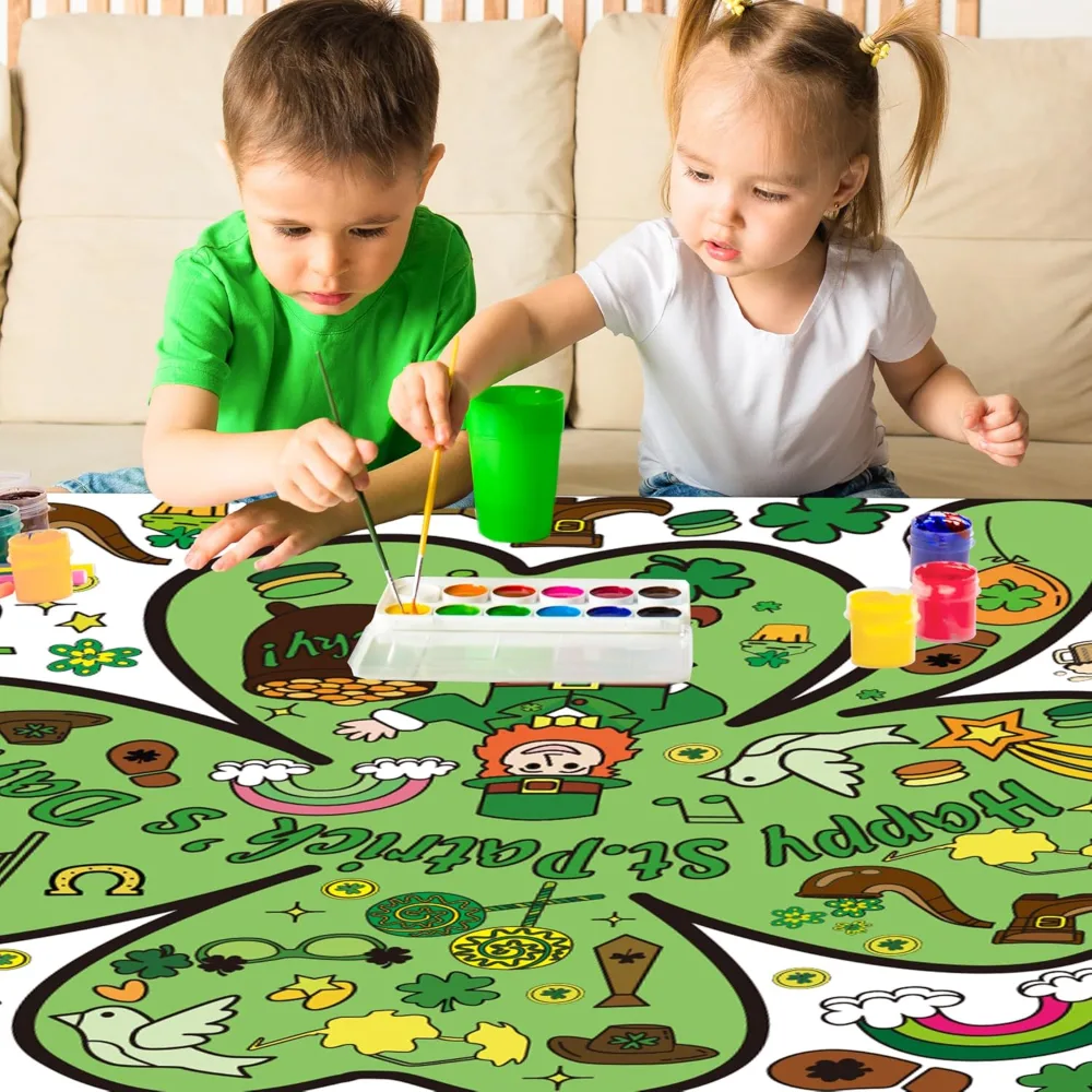 St Patrick's Day Giant Coloring Poster/Tablecloth, view 5
