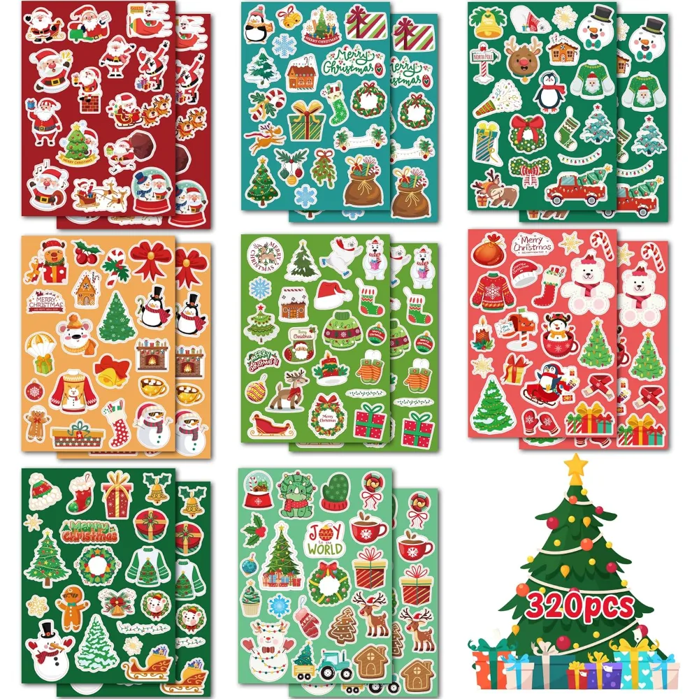 Stocking Stuffers 320 PCS Christmas Stickers