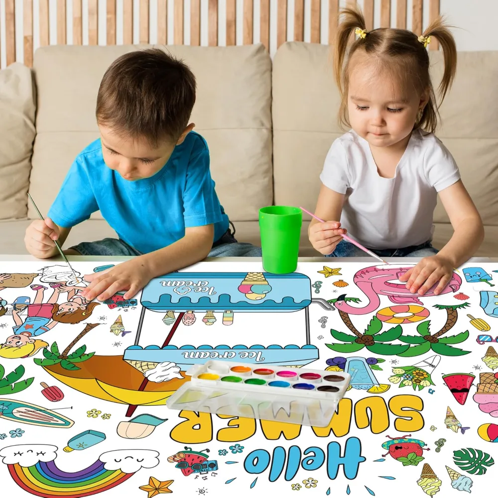 Summer Giant Coloring Poster/Tablecloth, view 5