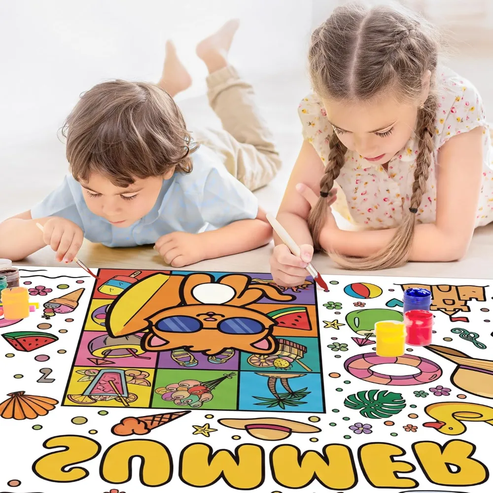 Summer Giant Coloring Poster/Tablecloth, view 4