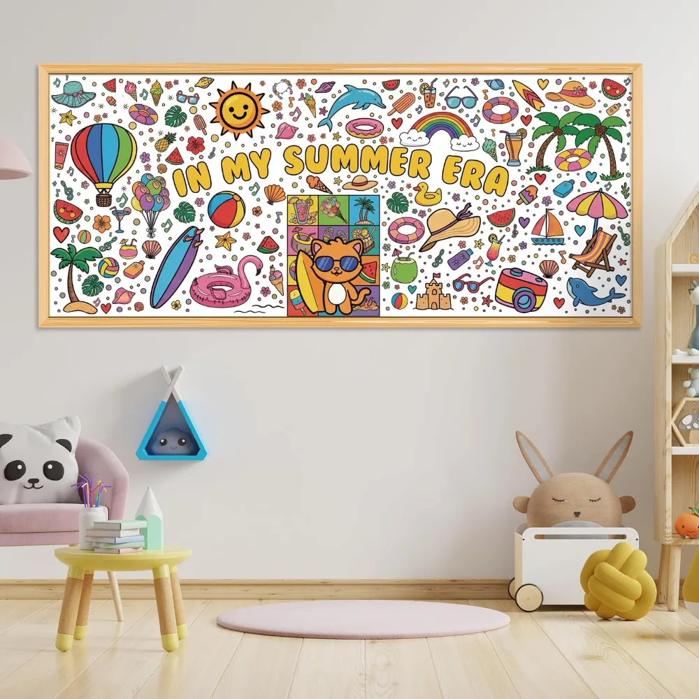 Summer Giant Coloring Poster/Tablecloth, view 6