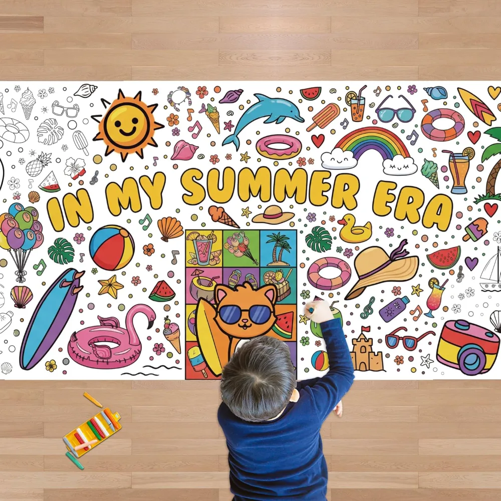 Summer Giant Coloring Poster/Tablecloth