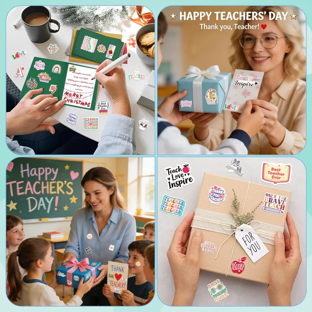 Teacher Appreciation Gifts 100 PCS Funny Teacher Stickers, view 4