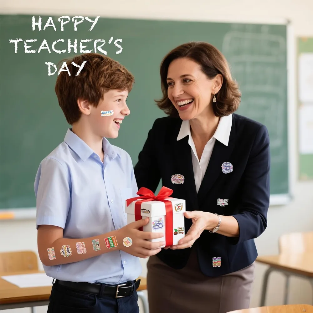 Teacher Appreciation Gifts 100 PCS Funny Teacher Stickers, view 5