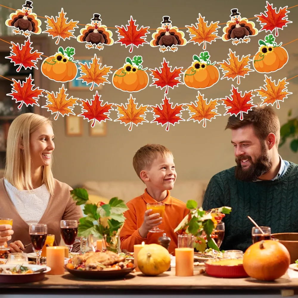Thanksgiving Coloring Tablecloth with Thanksgiving Garland, view 6