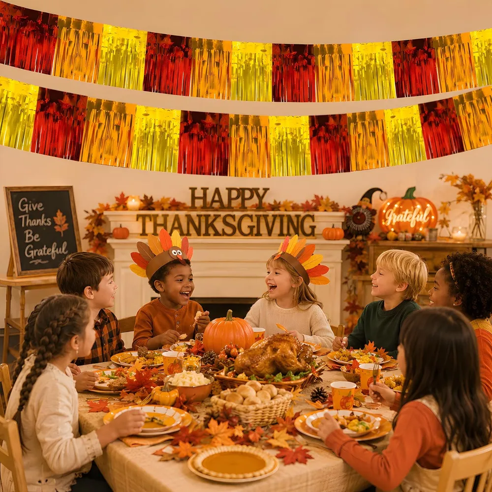 Thanksgiving Decorations 2 PCS Thanksgiving Banner Streamers, view 5