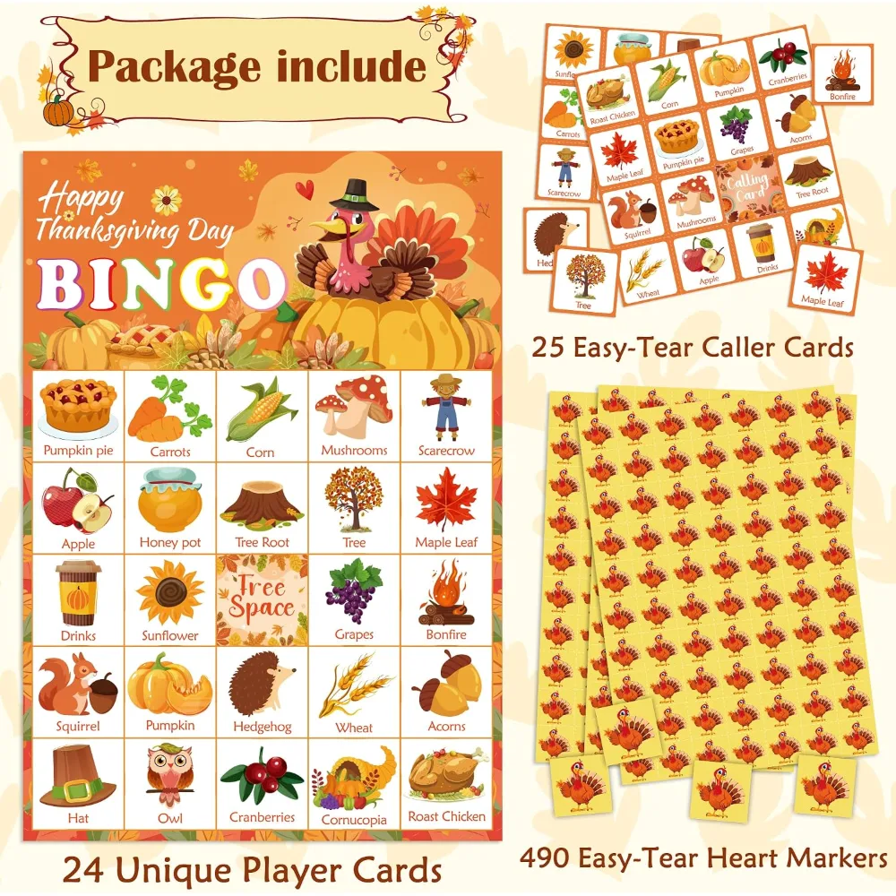 Thanksgiving Giant Coloring Poster with Thanksgiving Bingo, view 4