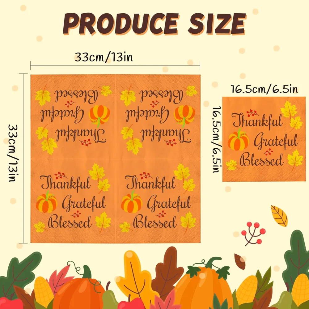 Thanksgiving Napkins Thanksgiving Table Decor for Indoor, view 2