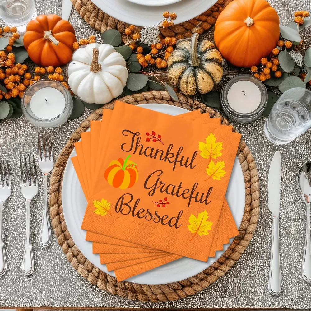 Thanksgiving Napkins Thanksgiving Table Decor for Indoor, view 3