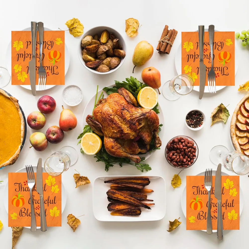 Thanksgiving Napkins Thanksgiving Table Decor for Indoor, view 4