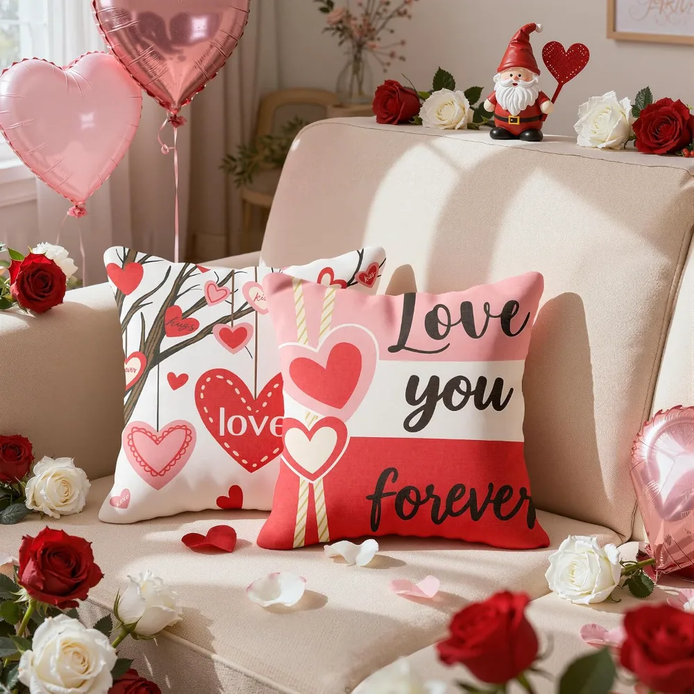 Valentines Day Decorations -Valentine's Pillows Covers 18x18