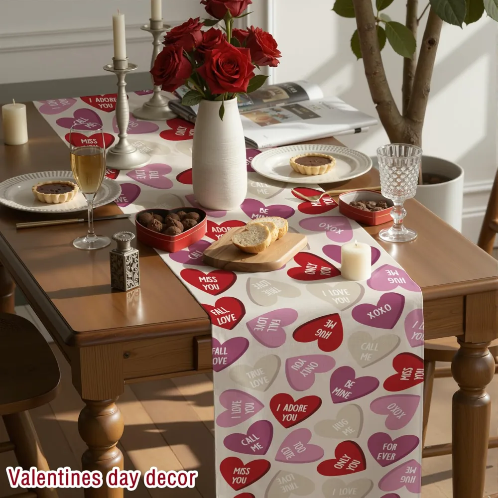 Valentines Day Decorations Valentines Table Runner, view 3