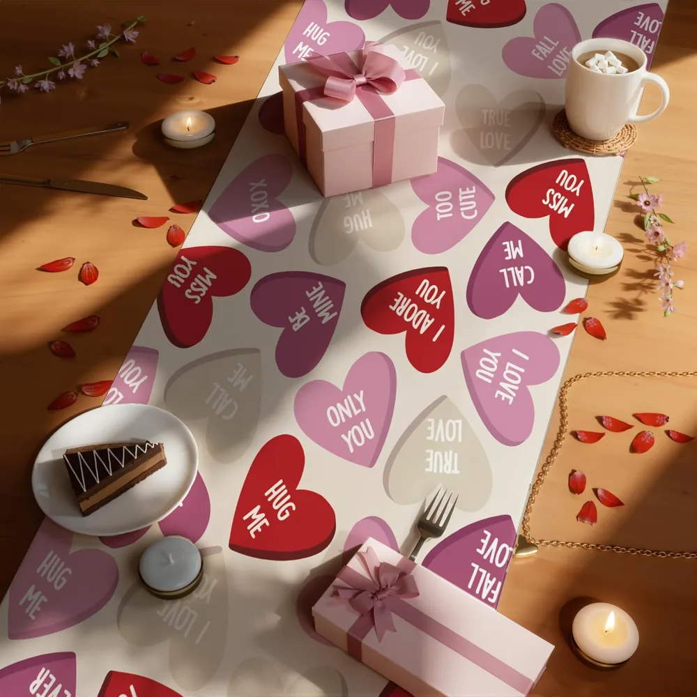 Valentines Day Decorations Valentines Table Runner, view 5