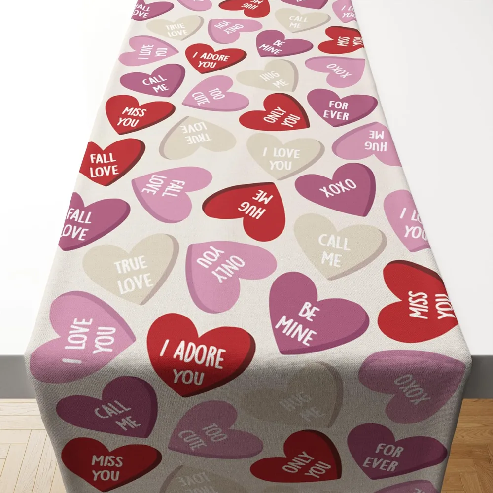 Valentines Day Decorations Valentines Table Runner