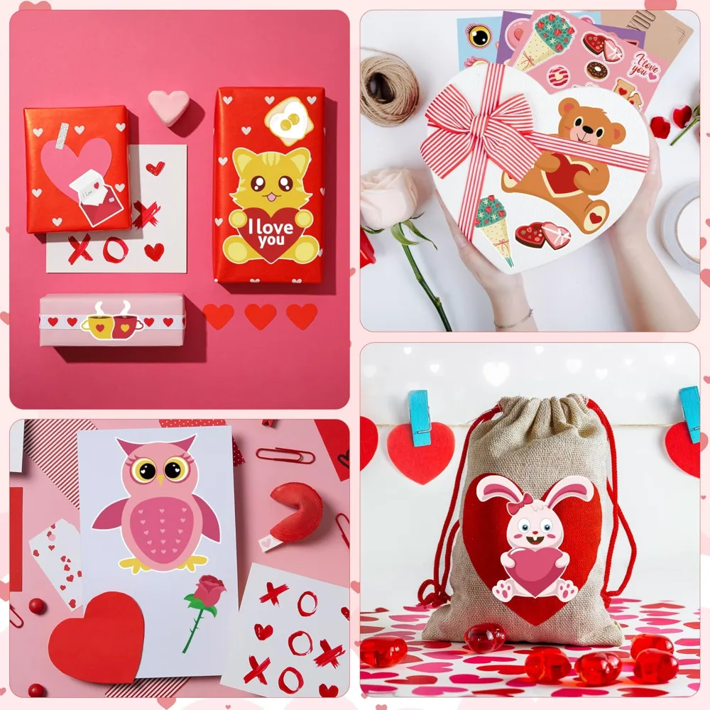 Valentines Stickers Valentines Day Gifts for Kids School, view 5