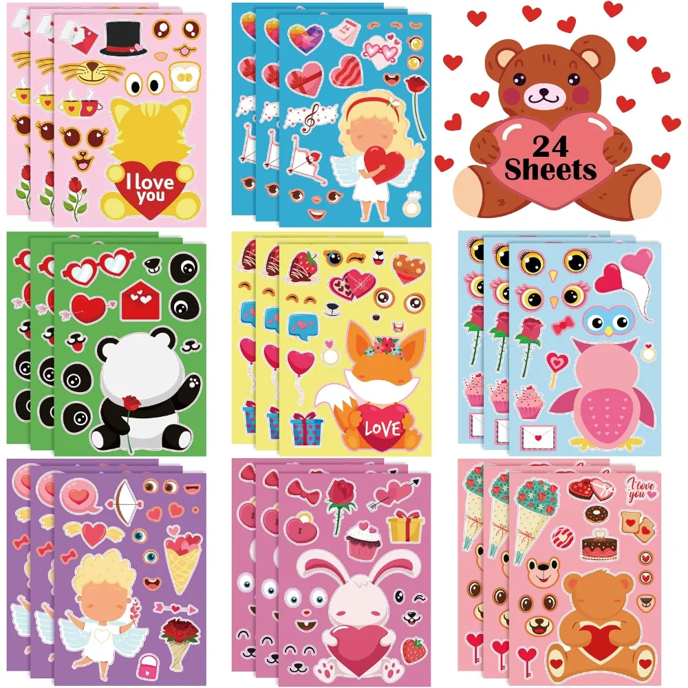 Valentines Stickers Valentines Day Gifts for Kids School