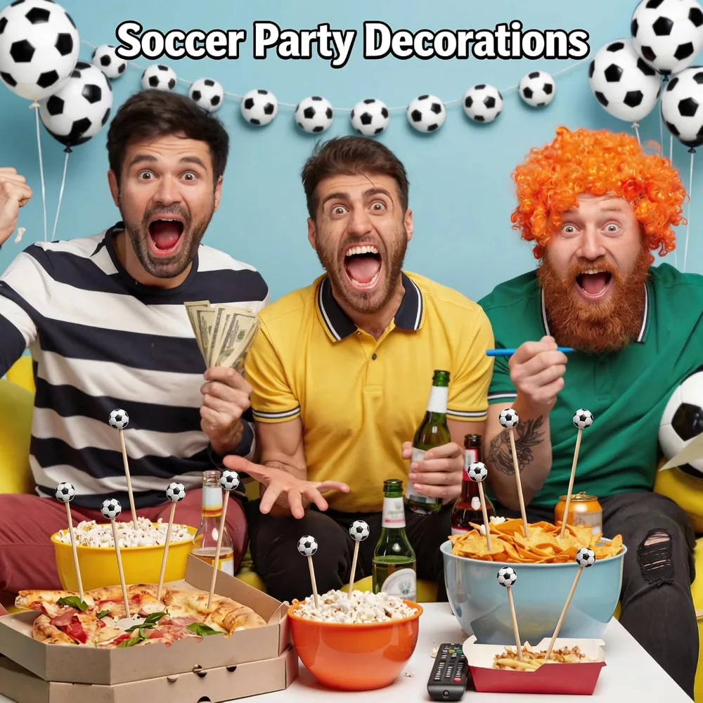 World Game Cup Decorations 2026-48 PCS Soccer Ball Cocktail, view 2