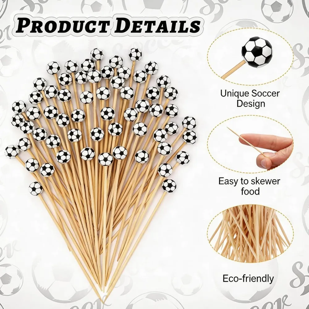 World Game Cup Decorations 2026-48 PCS Soccer Ball Cocktail, view 4