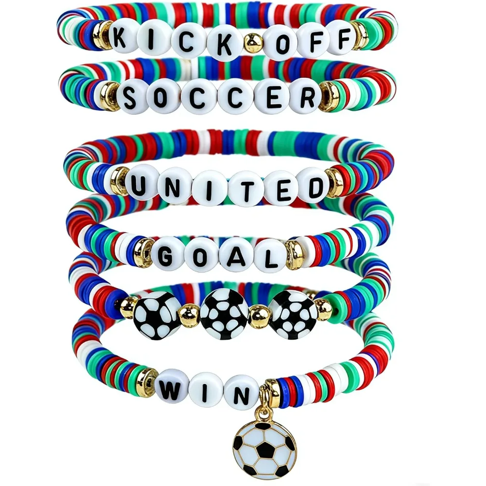 World Game Cup Soccer Jersey 2026-6 Pack USA Soccer Bracelets