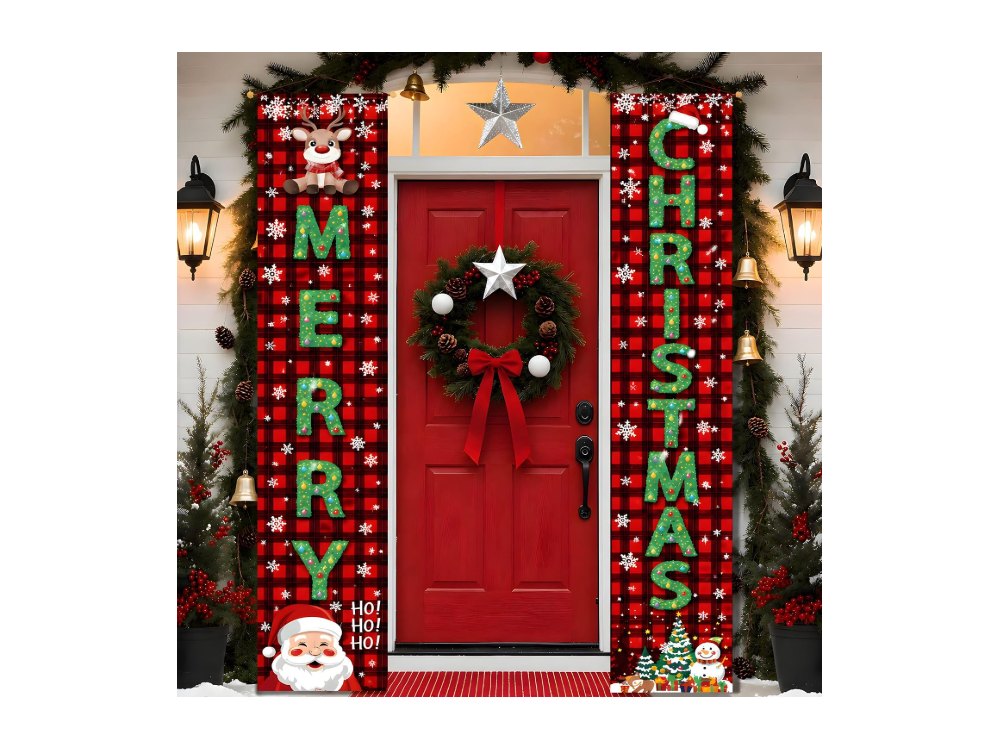 Christmas Decorations Outdoor Merry Christmas Porch Banner