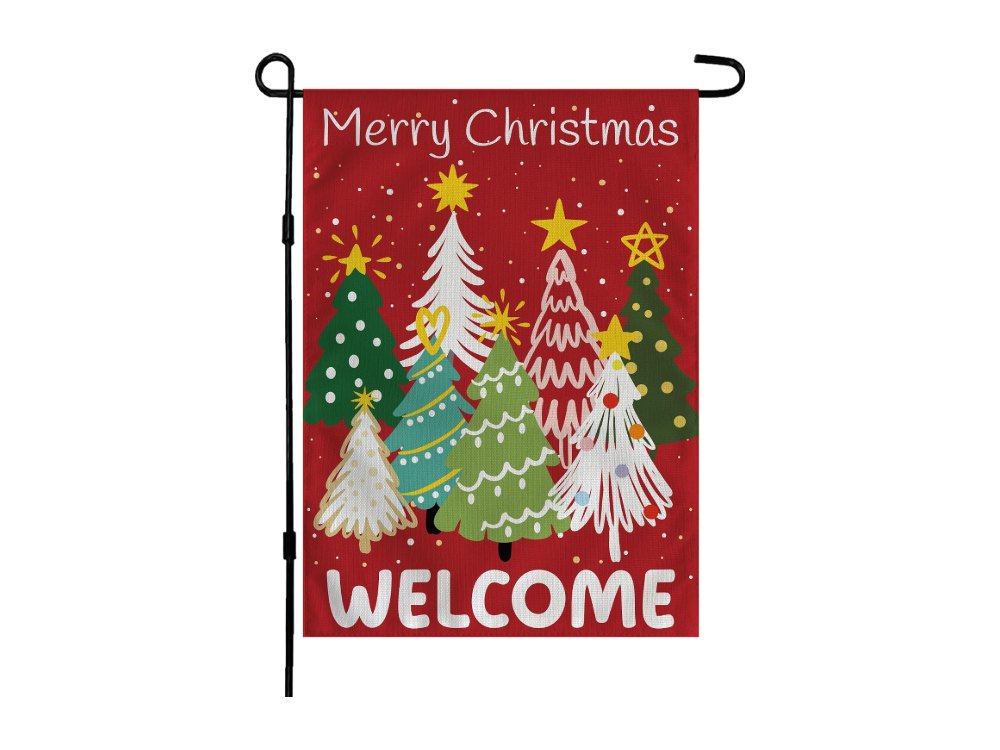 Christmas Decorations Outdoor Xmas Tree Welcome Garden Flag