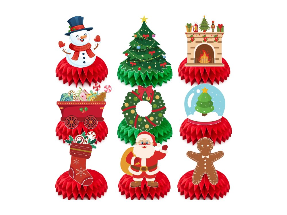 Christmas Decorations Santa Snowman Stocking Christmas Tree