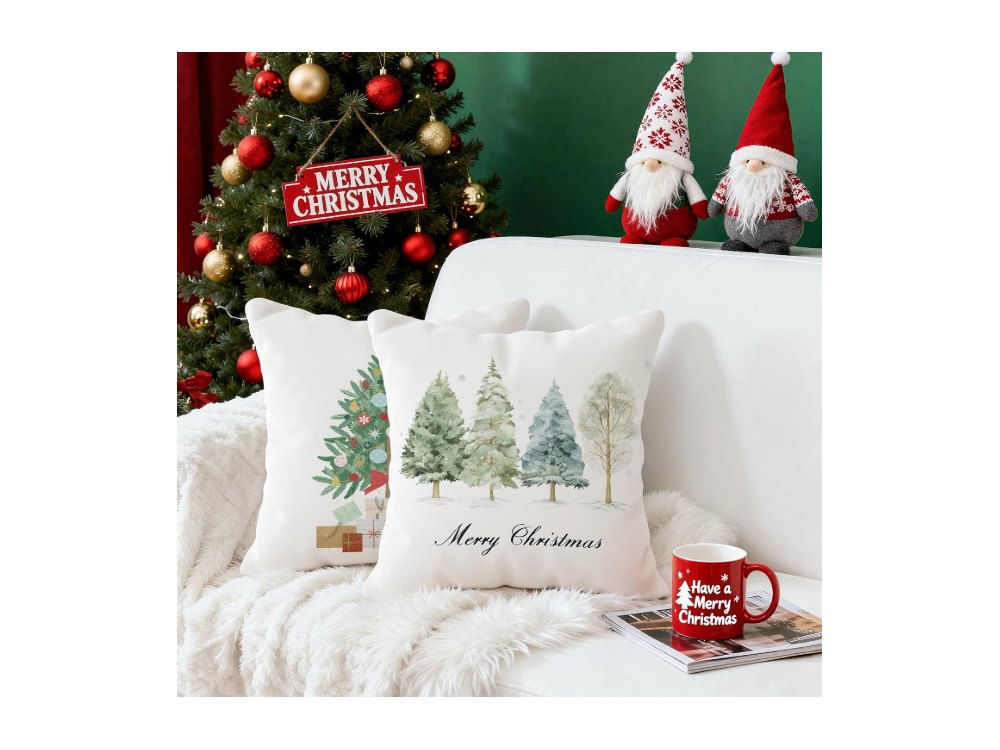 Christmas Pillows Covers 18x18 Inch