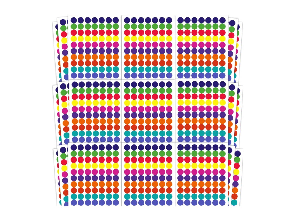 Dot Stickers 1400 PCS Colored Circle Stickers for Kids