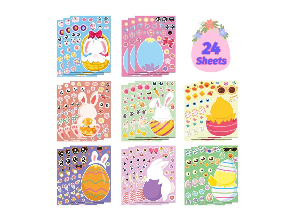 Easter Basket Stuffers 24 Sheets Easter Crafts Stickers