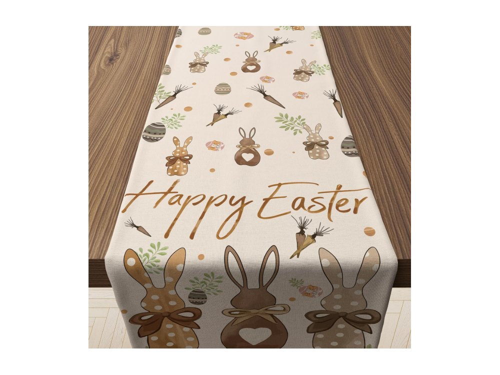 Easter Decorations Bunny Egg Table Runner