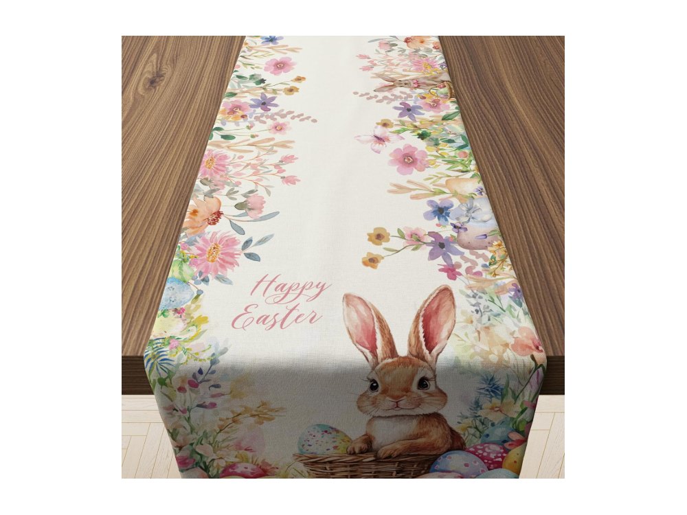 Easter Decorations Egg Rabbit Table Runner