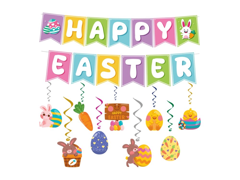 Easter Decorations Hanging Swirls