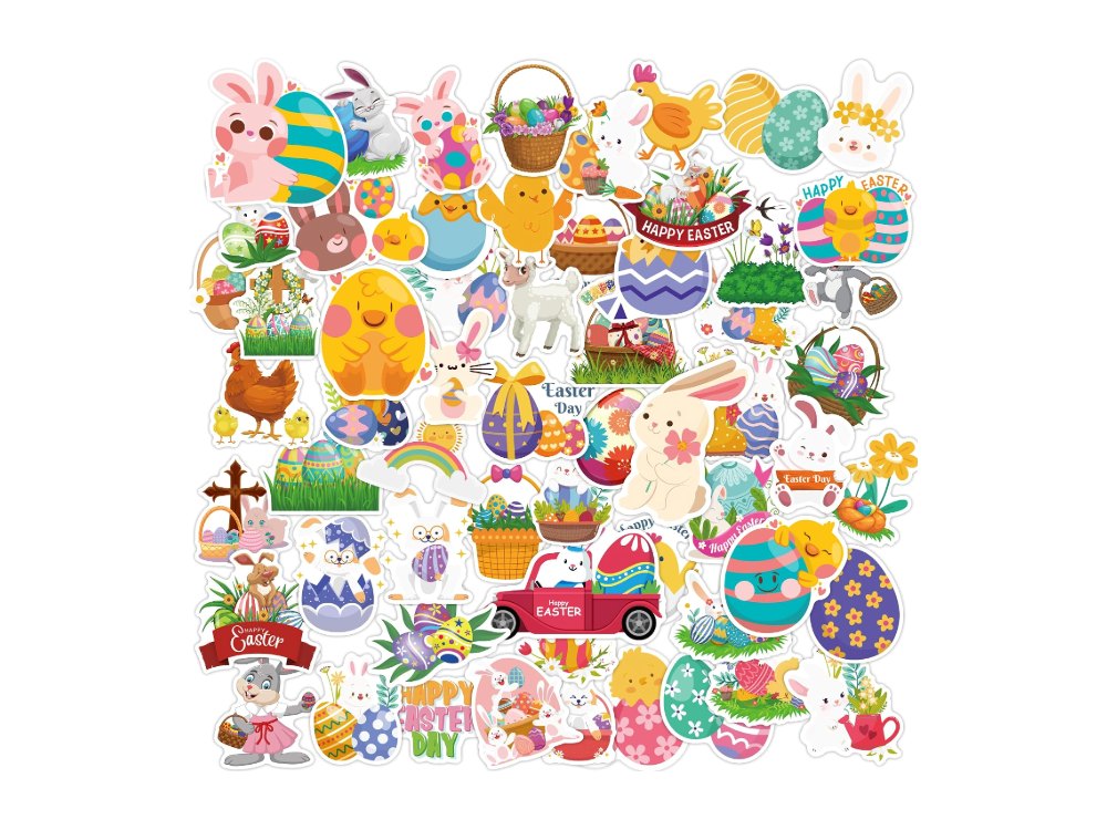 Easter Stickers 120 PCS Egg Bunny Stickers for Kids -Easter